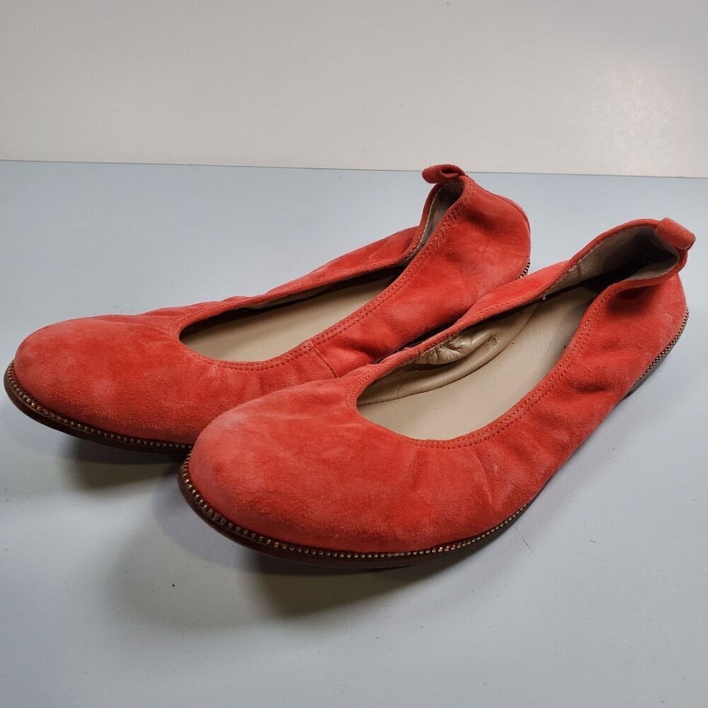 Botkier New York Mason Coral Ballet Flats Shoes Women Size 7.5 Leather Suede